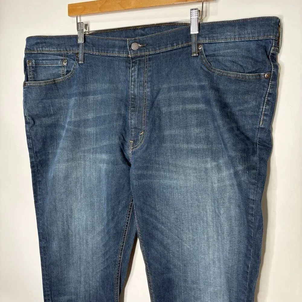 Levi's Jeans 541 Athletic Taper Fit Blue Denim Men Size W48 L34 measures 31.5